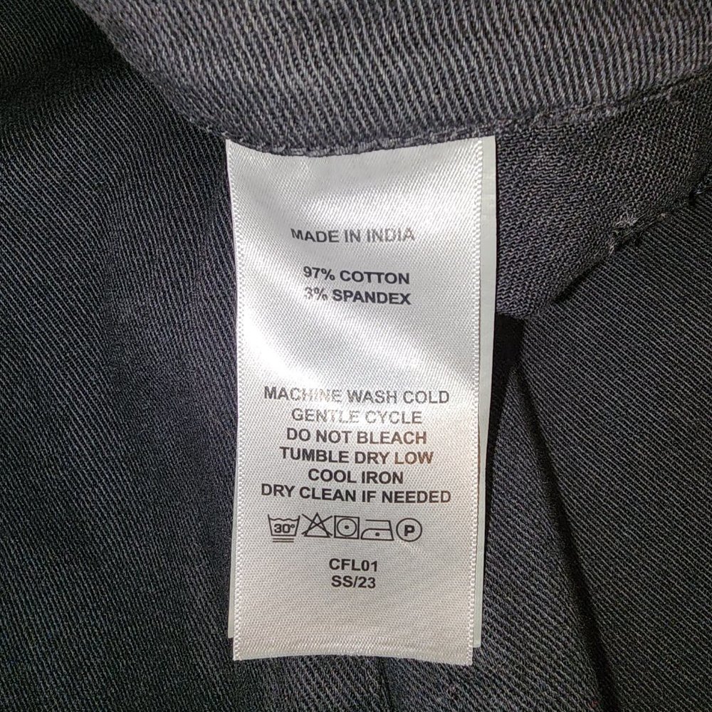 Quince Stretch Cotton Twill Wide-Leg Crop Pant NWOT Black Size 27 - Picture 6 of 7